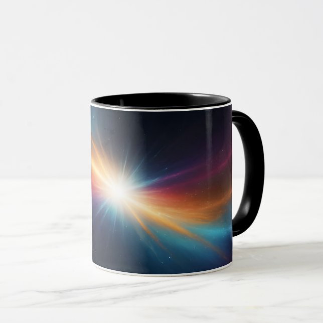 Caneca Vibrant Supernova Cosmic Space Explosion Abstract (Frente Esquerda)