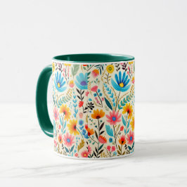 Caneca Vibrante Combo de Flores Silvestres Amarelas no In