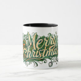 Caneca Vibrante festivo Ilustração de Feliz Natal