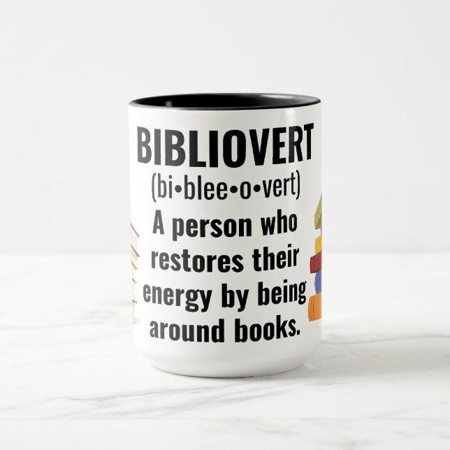 Caneca Viciado em Livro Bibliovert Mug (Centro)