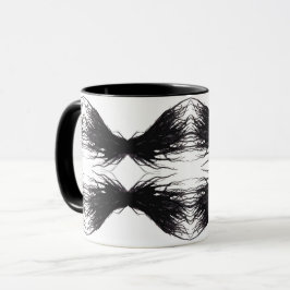 Caneca Vícios Abstratos Asas Pretas Arte de Tinta Álcool