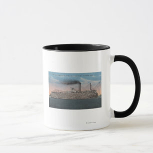 Caneca Vicksburg, MS - vista do barco com o algodão a