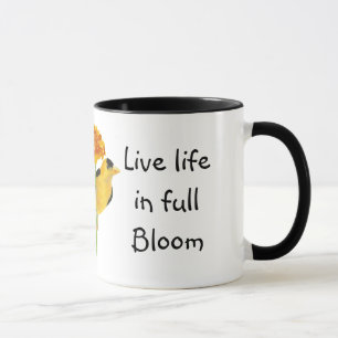 Caneca Vida ao Vivo em Cotações Inspiracionais Bloom de