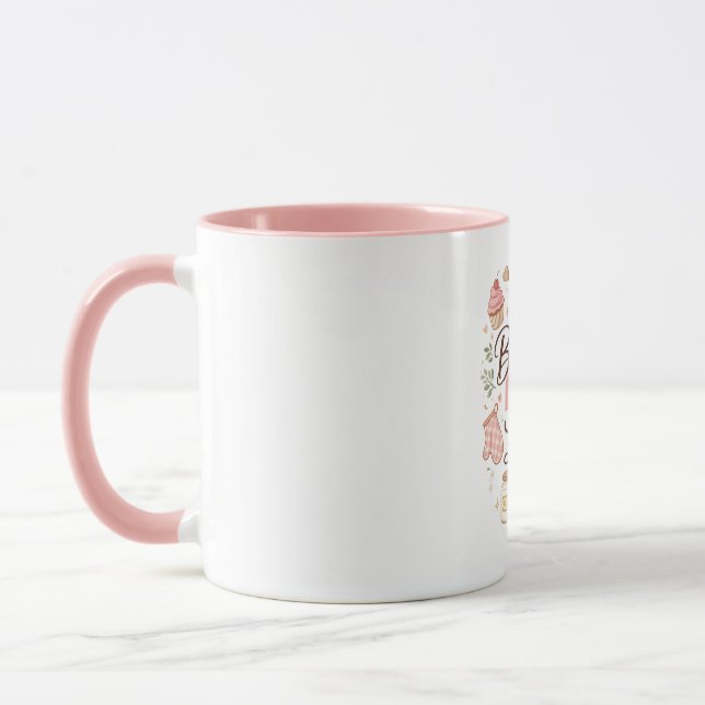 Caneca Vida de Mãe Adorável de Confeitaria (Esquerda)