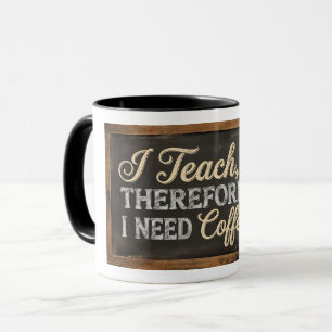 Caneca Vida de Professor Quadro de Giz Café