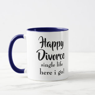 Caneca Vida divorciada feliz aqui eu vou