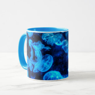 Caneca Vida Marinha da Água-Vidro Azul Náutica