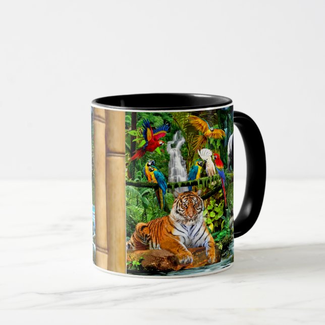 CANECA VIDA SELVAGEM NA FLORESTA TROPICAL (Frente Esquerda)