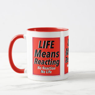 Caneca Vida Significa Reagir Estampa Novidade