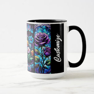 Caneca Vidro Floral Falso Personalizado