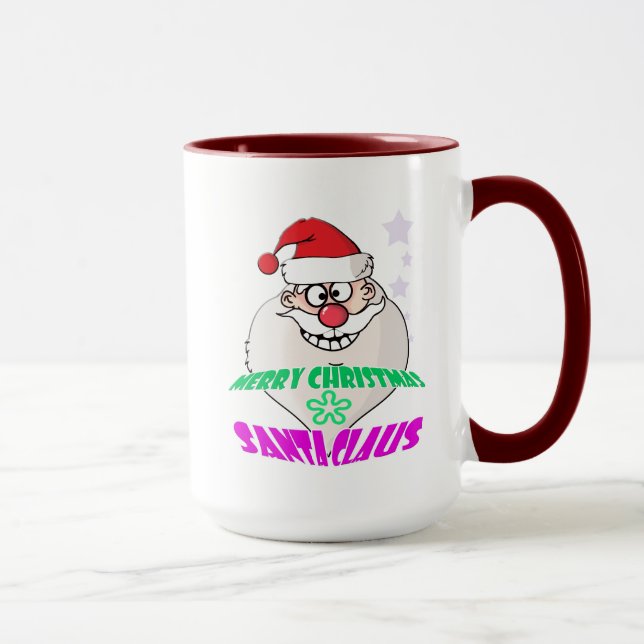 Caneca Vidro Santa Clause (Direita)