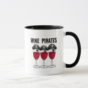 CANECA VIDROS DE VINHO TINTO DOS PIRATAS DO VINHO E