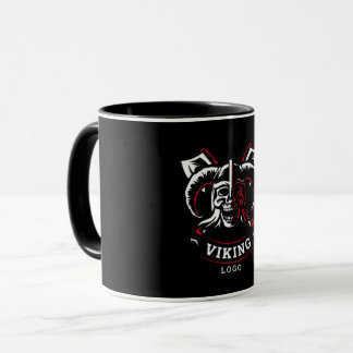 Caneca "Viking Skull Logo with Axes" (Logotipo Caveira co