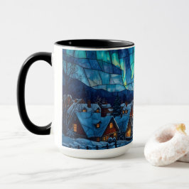 Caneca Vila de Inverno em Vidro Pintado Panorâmico