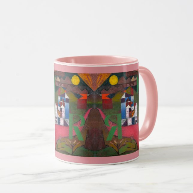 Caneca Villa R (1919) pintura de Paul Klee (Frente Esquerda)