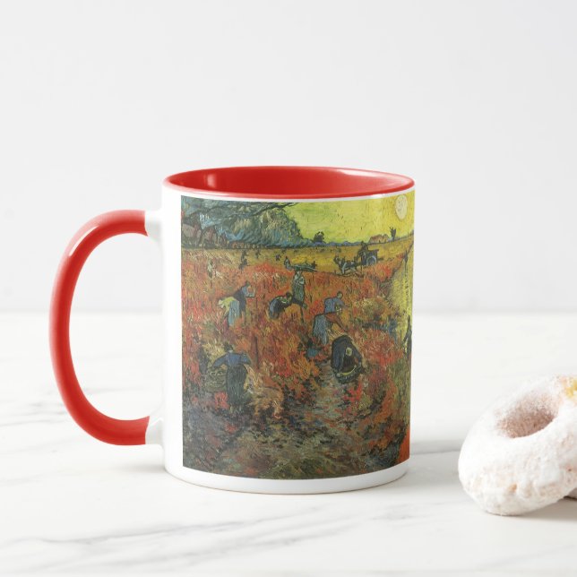 Caneca Vincent van Gogh - A Vinha Vermelha (Com Donut)