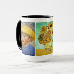 Caneca Vincent Van Gogh - Autorretrato e Sunflower Mug
