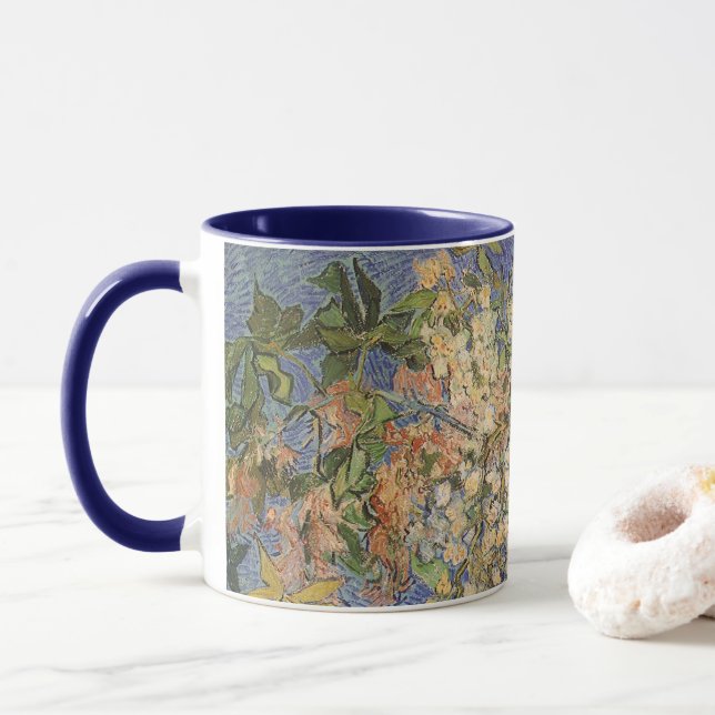 Caneca Vincent van Gogh - Blossoming Chestnut Branches (Com Donut)