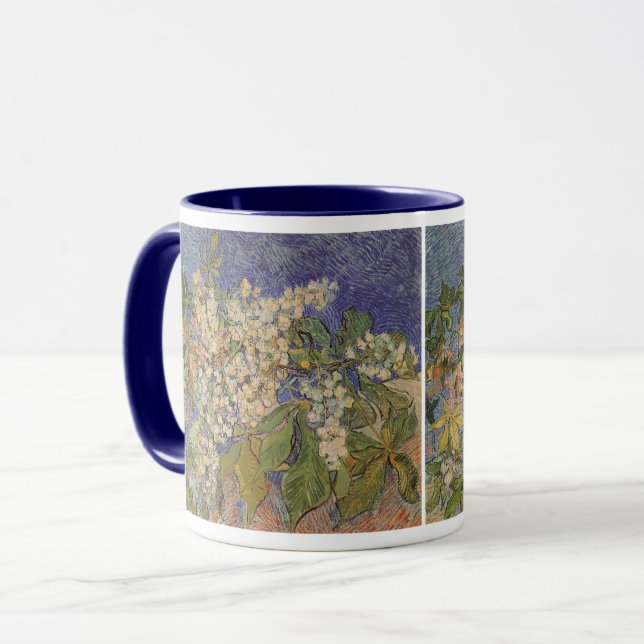Caneca Vincent van Gogh - Blossoming Chestnut Branches (Frente Esquerda)