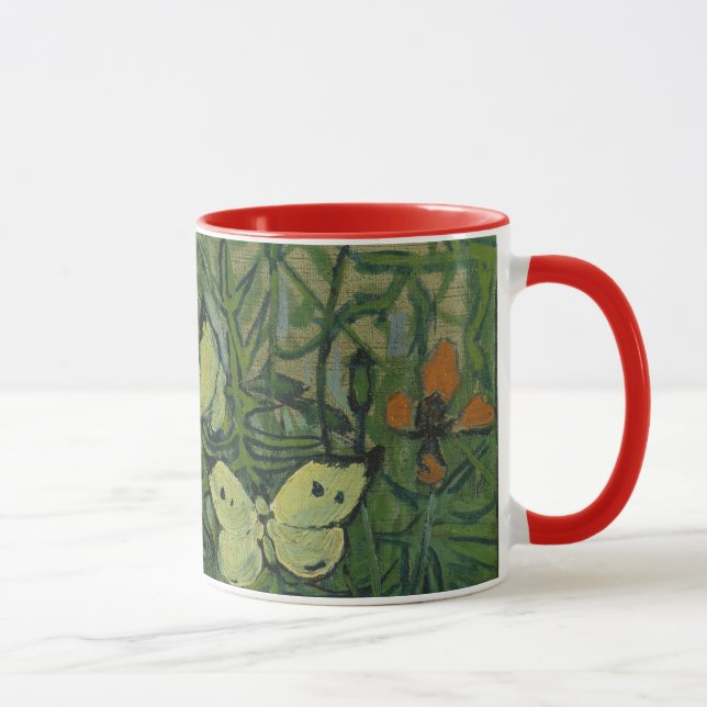 Caneca Vincent van Gogh - Borboletas e Papoulas (Direita)
