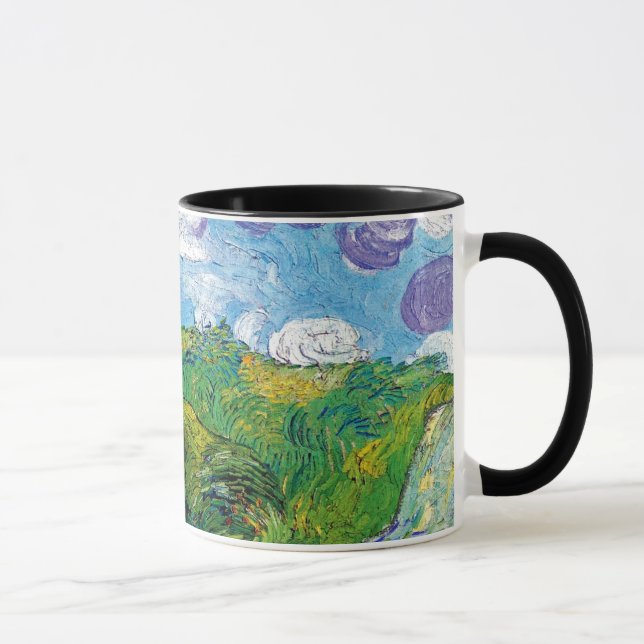Caneca Vincent Van Gogh - Campos De Trigo Verde Em Auvers (Direita)