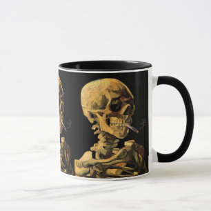 Caneca Vincent Van Gogh - Caveira Com Cigarro Aceso