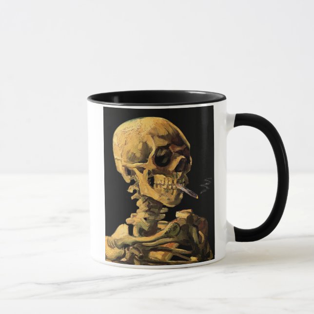 Caneca Vincent Van Gogh - Caveira Com Cigarro Aceso (Direita)