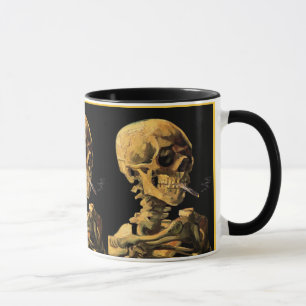 Caneca Vincent Van Gogh - Caveira Com Cigarro Aceso