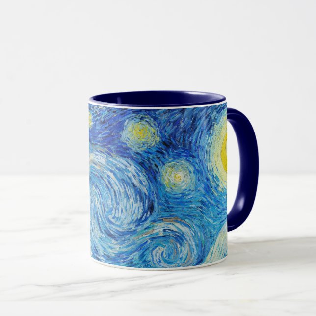 Caneca Vincent Van Gogh é a Noite Estrelada (Frente Esquerda)