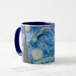Caneca Vincent Van Gogh Na Noite Estrelada<br><div class="desc">Vincent Van Gogh é o Detalhe da Noite Estrelada</div>