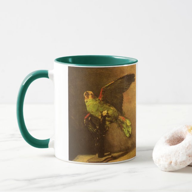 Caneca Vincent van Gogh - Natureza Morta com Papagaio Ver (Com Donut)