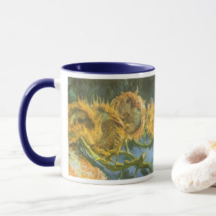 Caneca Vincent van Gogh - Natureza Morta: Quatro Girassói