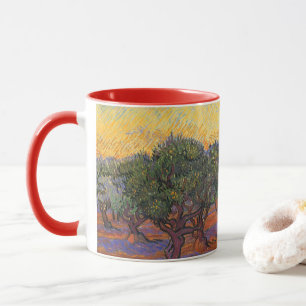 Caneca Vincent van Gogh - Olive Grove, Orange Sky
