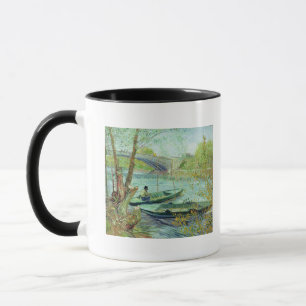 Caneca Vincent van Gogh que pescam na primavera