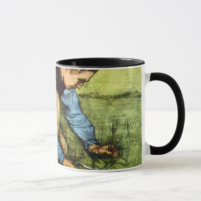 Caneca Vincent Van Gogh - Rapaz Cortando Grama com Foice (Direita)