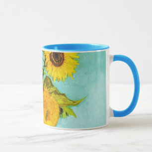 Caneca Vincent Van Gogh Três Girassóis Em Um Vaso