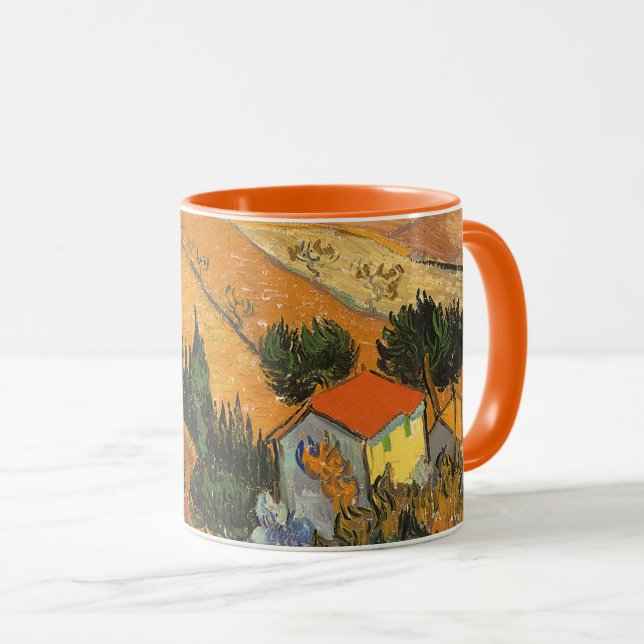 Caneca Vincent van Gogh - Vale com Lavrador (Frente Esquerda)