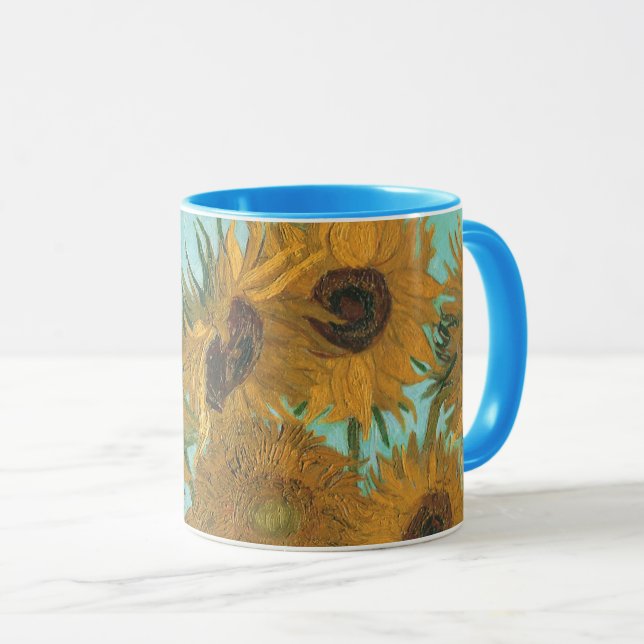 Caneca Vincent van Gogh - Vase com Doze Girassóis (Frente Esquerda)