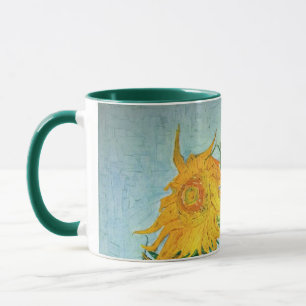 Caneca Vincent van Gogh - vaso com 12 girassóis