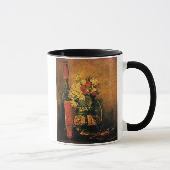 Caneca Vincent Van Gogh - Vaso Com Cravos Arte Fino (Direita)