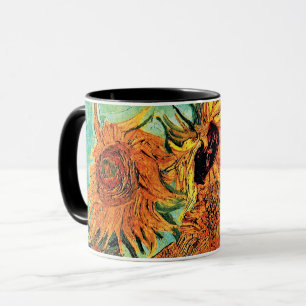 Caneca Vincent Van Gogh - Vaso Com Doze Girassóis