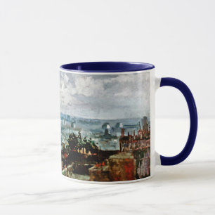 Caneca Vincent van Gogh - vista dos telhados de Paris
