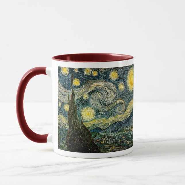Caneca Vincent van Gogh's The Starry Night (1889) (Esquerda)