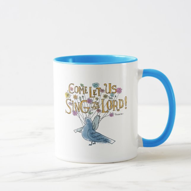 Caneca Vindo deixe-nos cantam ao senhor (Direita)