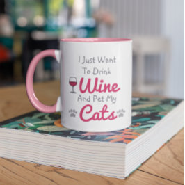 Caneca Vinho e Gatos