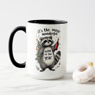 Caneca Vinho Maravilhoso do Ano Raccoon
