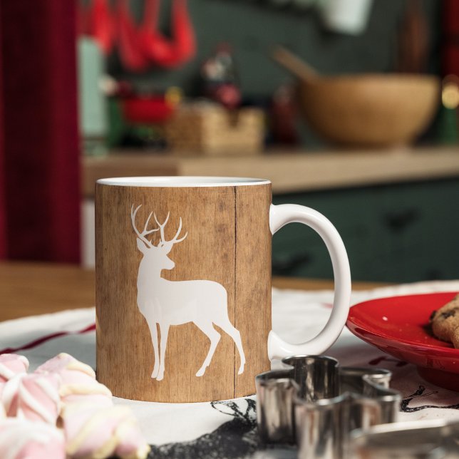 Caneca Vintaga Beauty Wood & Deer (Criador carregado)