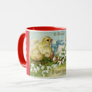 Caneca Vintage 2 Galinhas E Páscoas De Ovos