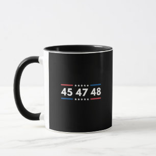 Caneca Vintage 45 47 48 Trump 2024 EUA Flag Presidente