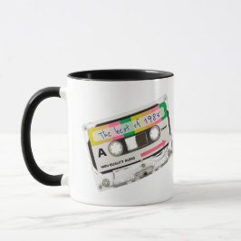 Caneca Vintage "ano de nascimento - melhor de" fita casse